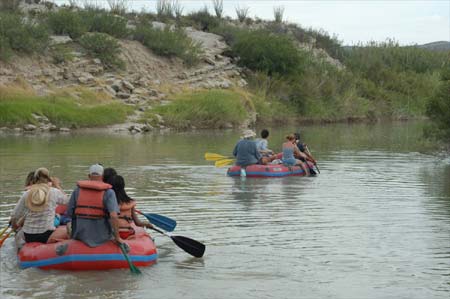Traveling at the speed of the Rio Grande, above Boquillas Canyon, Texas, 2003, photograph by Chris Taylor