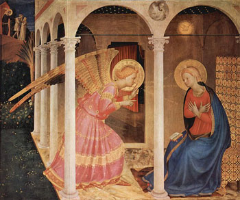 The Annunciation by Fra Angelico, Cortona Italy